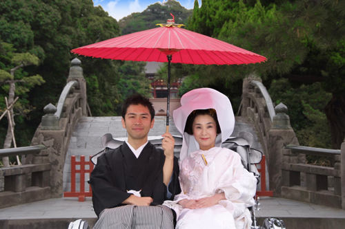 鶴丘八幡宮の結婚写真